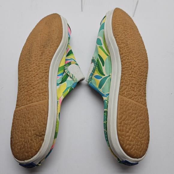 Vintage Lilly Pulitzer x Keds Women’s Green Pink Floral Open Toe Sandals Sz 6 - Picture 5 of 6